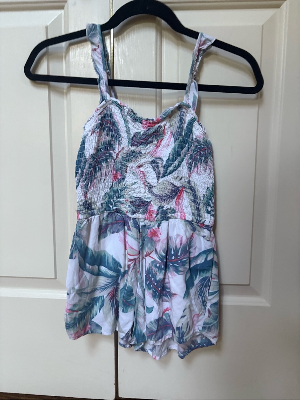 abercrombie kids Blue & Pink Tropical Print Girls Romper